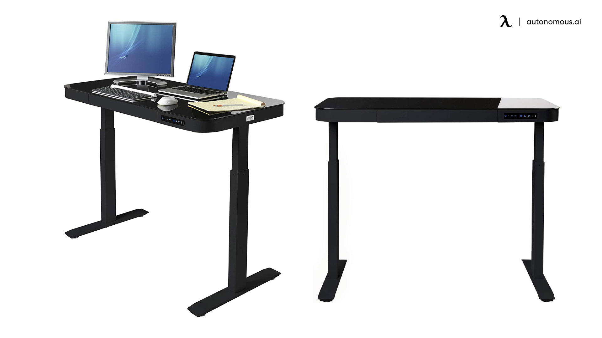 Airlift Tempered Glass Electric Standing Desk