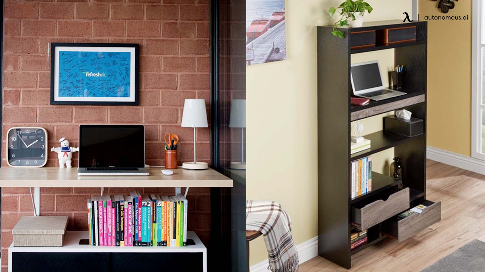 Bookshelf Standing Desk