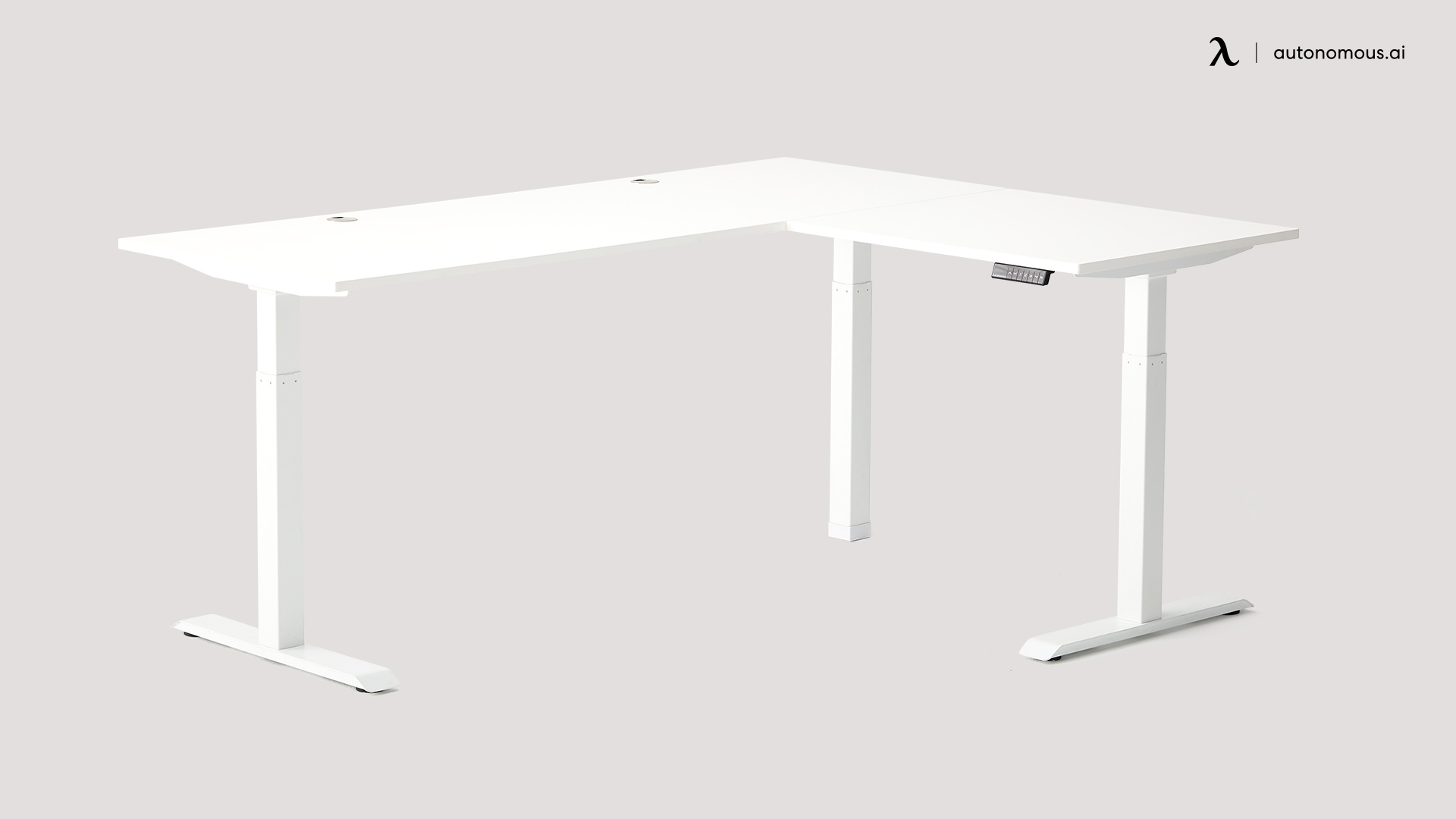 L-Shaped SmartDesk grey office desk