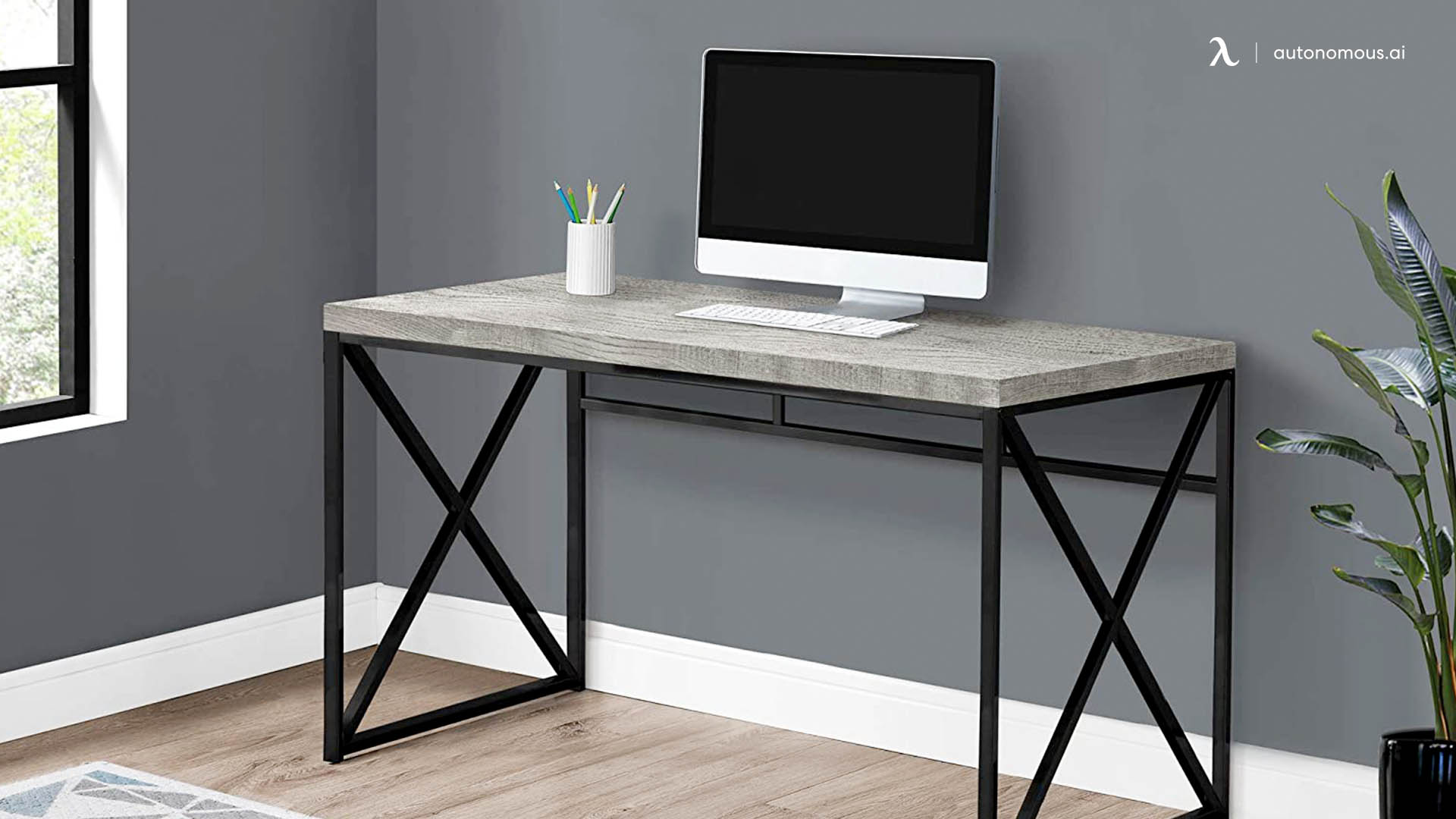 Monarch Specialties Modern Industrial Desk