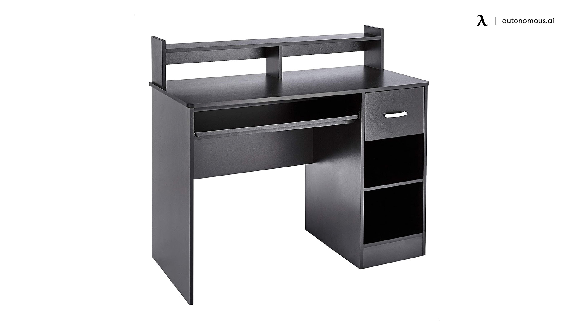 Black Axess Computer Desk with Hutch
