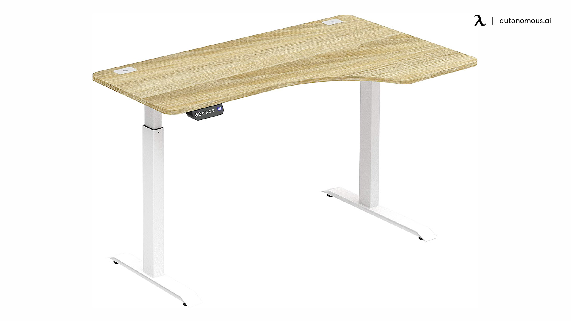 SHW 55-Inch Large Electric Height Adjustable Computer L-Shaped Desk
