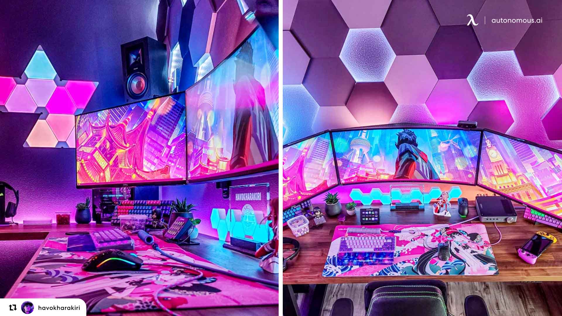 19 gaming desk setup ideas to help you level up - Coaster Fi