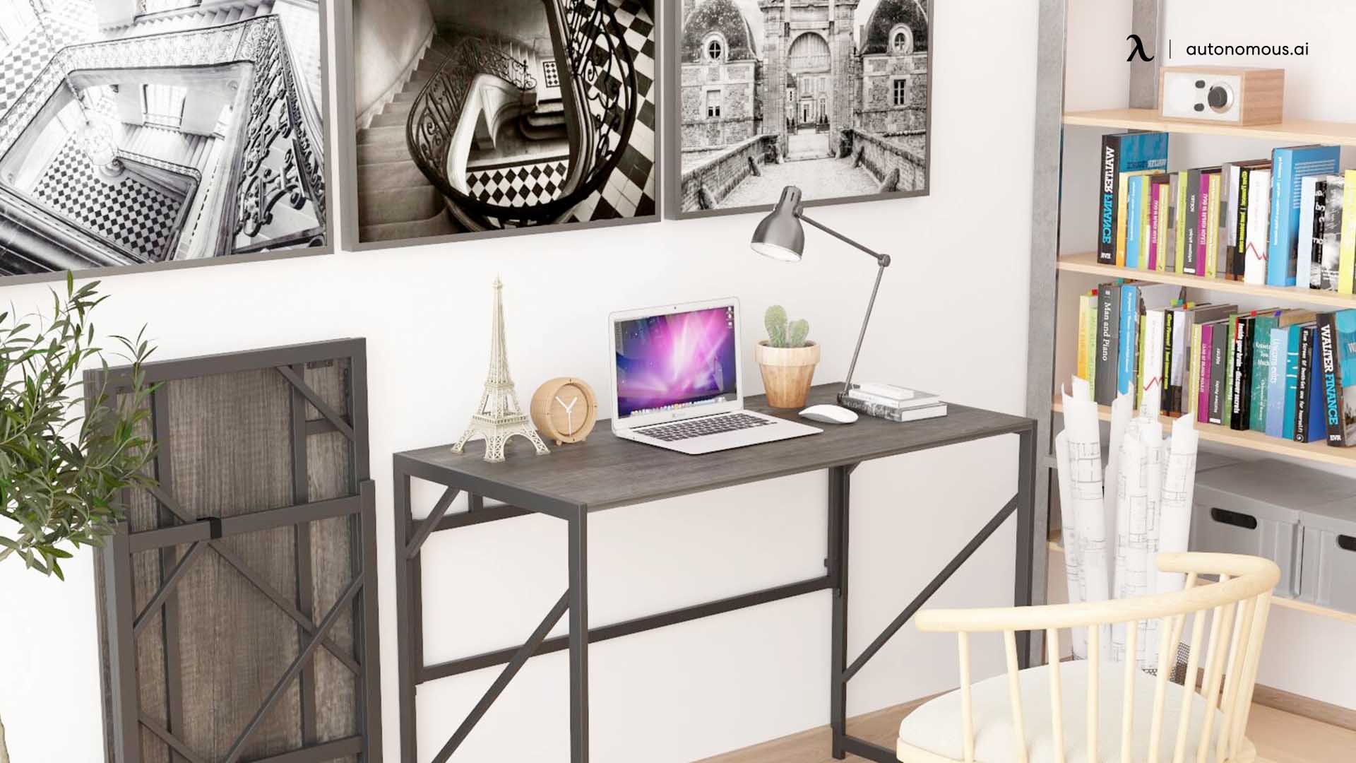 Foldable home office desk