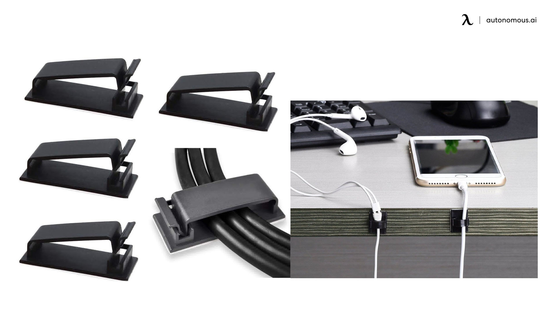 32 in. Wire Tray Desk Cable Organizer, Black