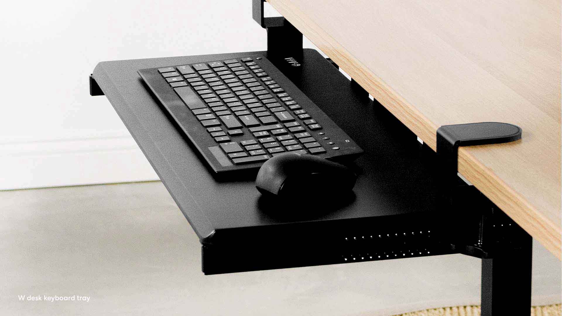 Using a keyboard tray