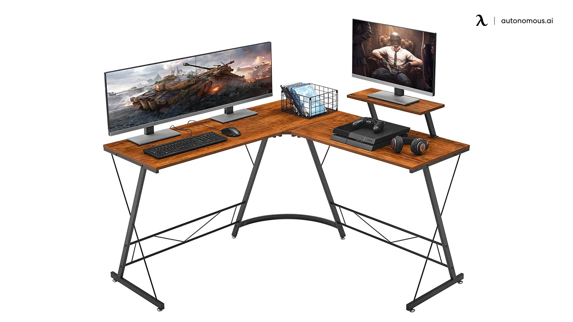 Mr. Ironstone L-Shaped Gaming Desk