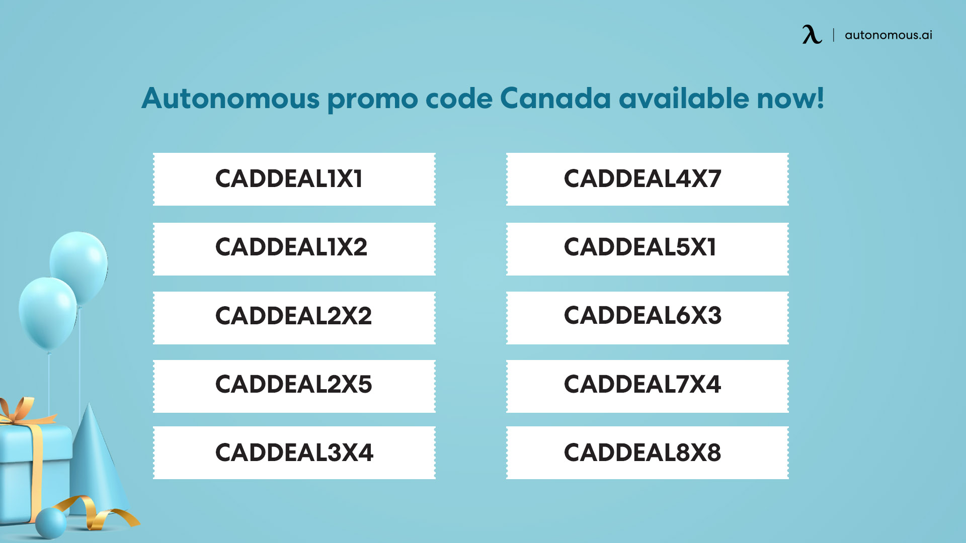 Autonomous promo code Canada