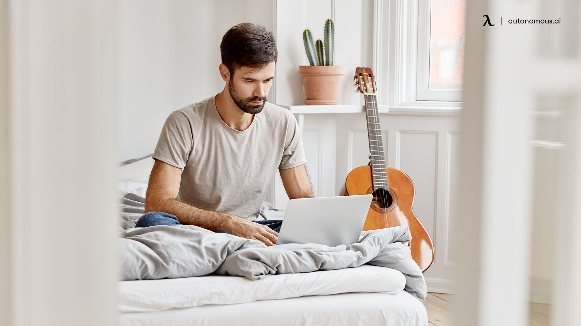 never set up your workspace on your bed