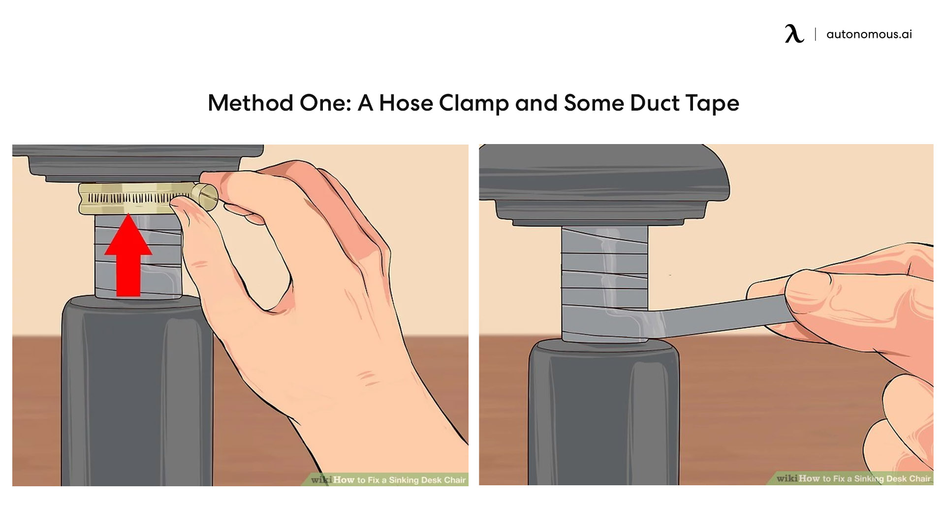 a hose clamp and some duct tape