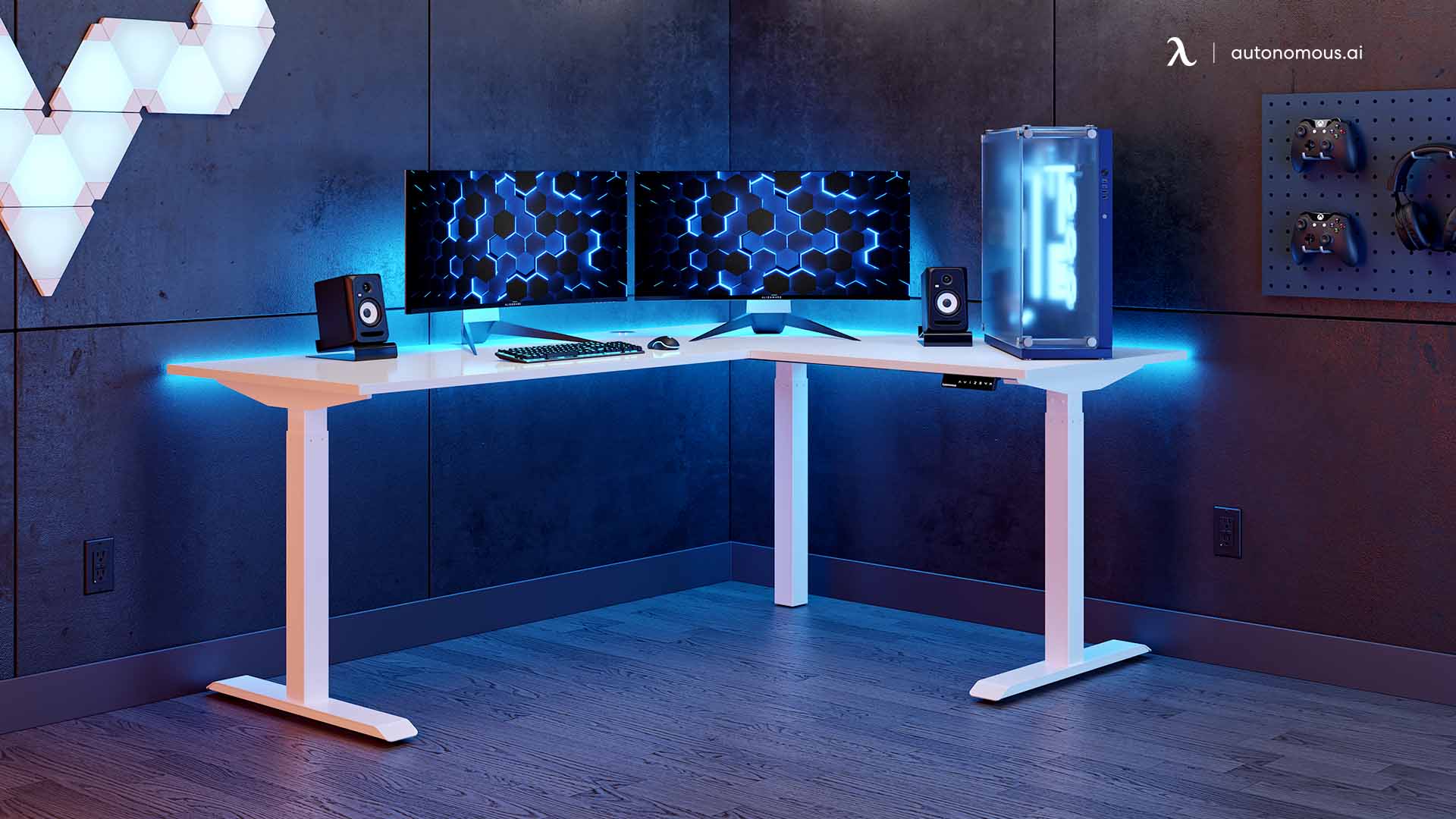 Black and White Gaming Setup