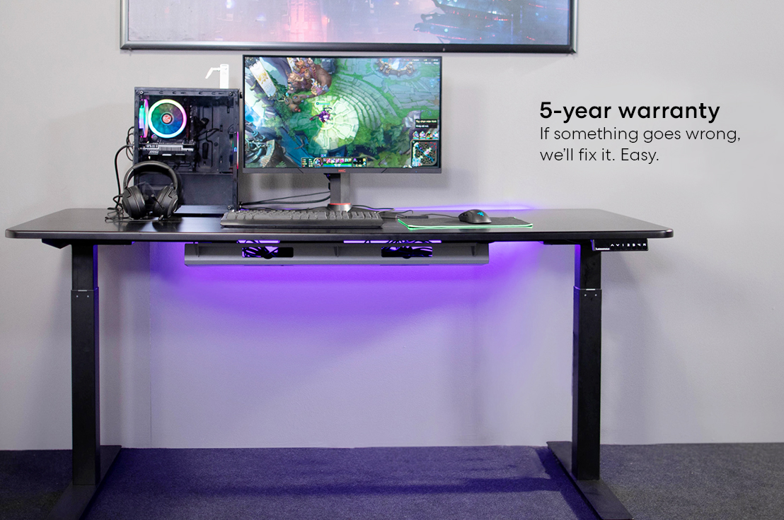 Standing Gaming Desk Best Height Adjustable Gaming Desk For PC