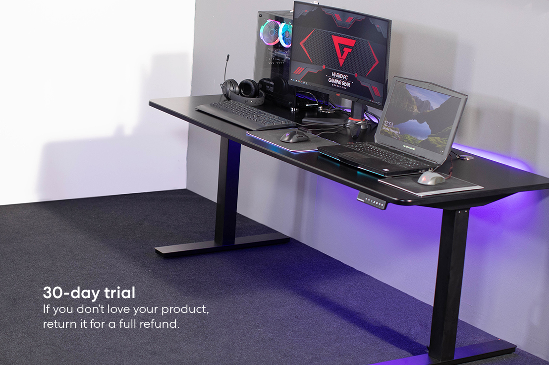 Standing Gaming Desk Best Height Adjustable Gaming Desk For PC