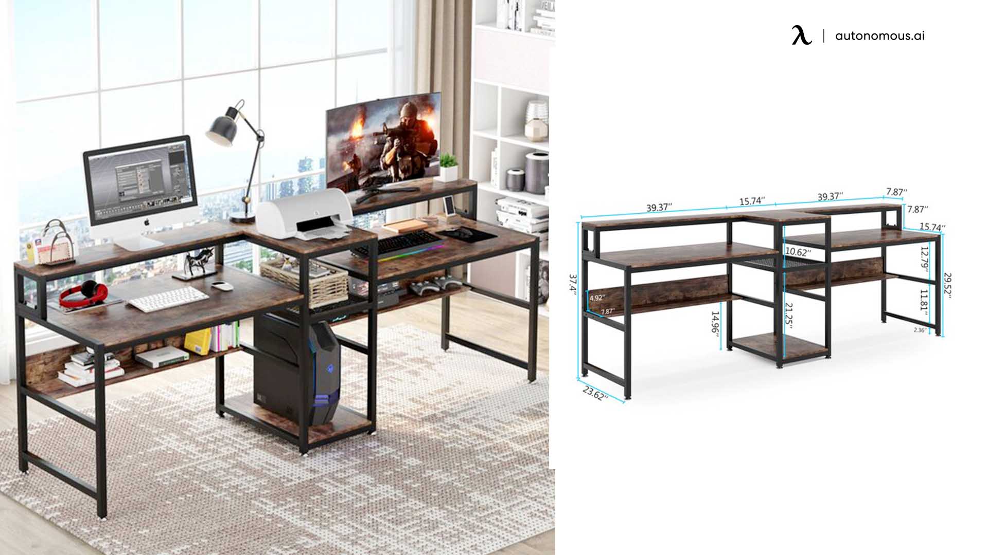 Dogan 94.5' inches Desk