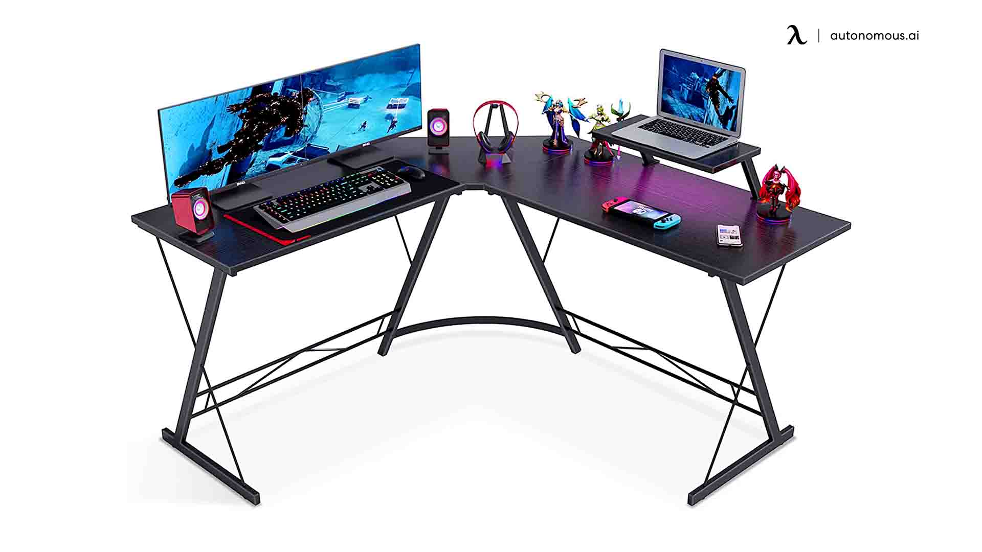 Coleshome L-Shaped Gaming Desk