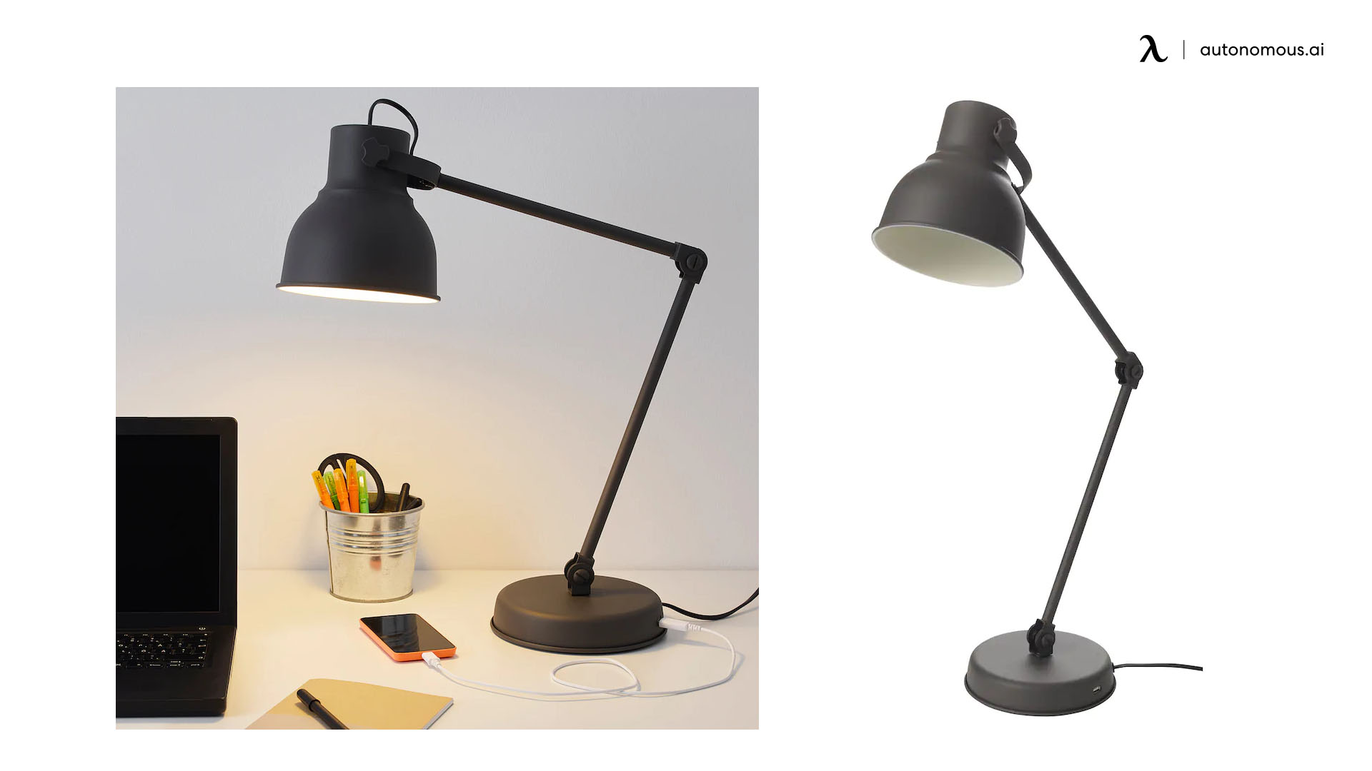 Led Desk Light For An Rgb Setup, Franklin Iron Works Industrial Table Lamp With Usb Port Ikea