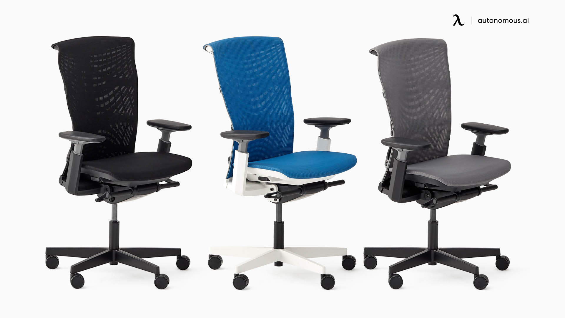 Gas lift SGS tested Black upholstered seat continuously height-adjustable ergonomically designed TRESKO Office Chair Swivel Desk with nylon casters 7 colours available 