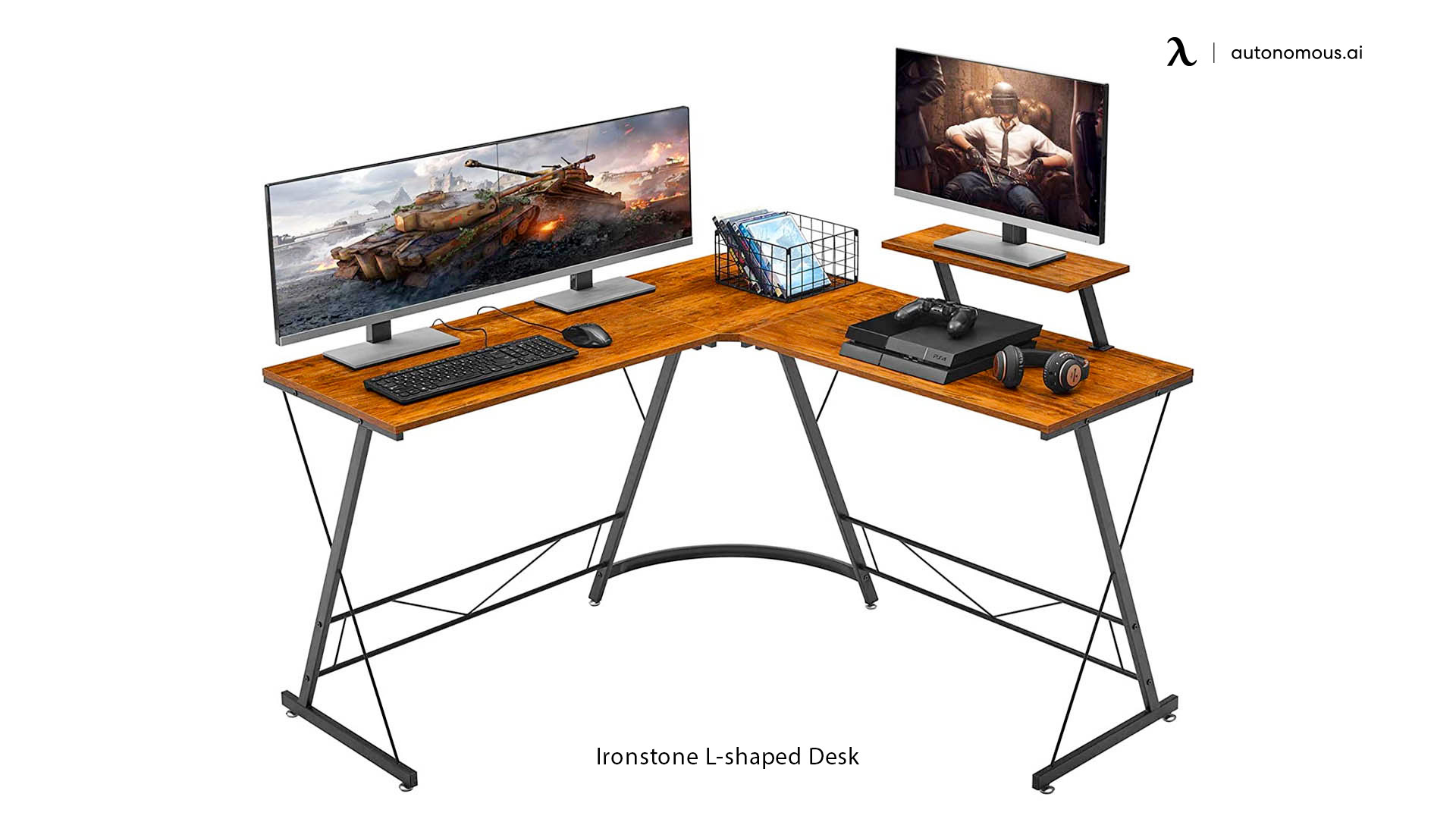 Ironstone L-shaped Desk