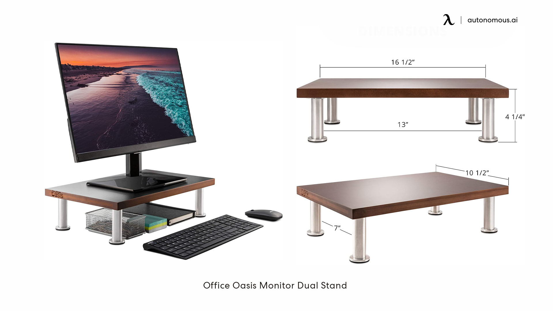 Office Oasis Monitor Dual Stand