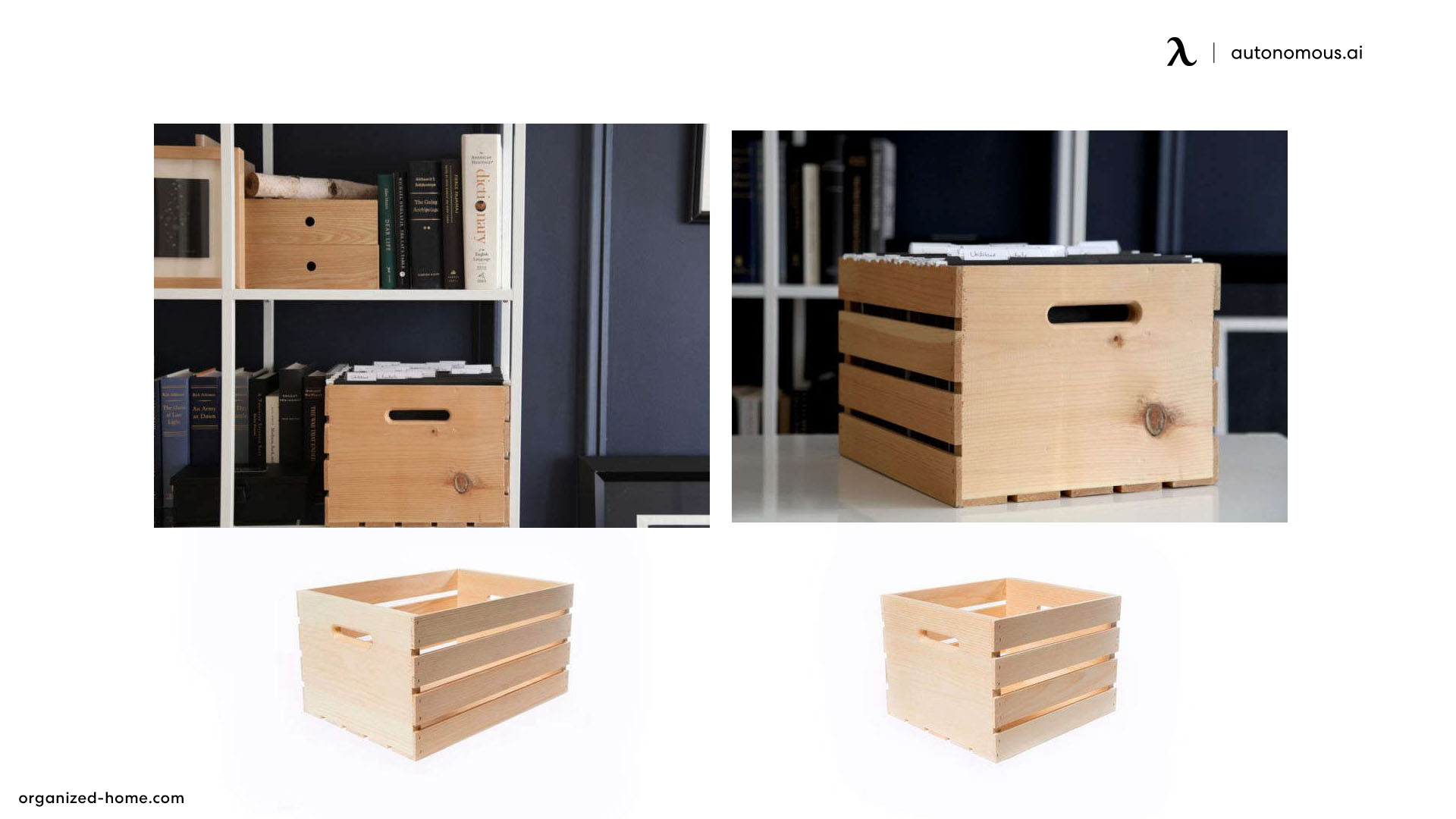 Wood Crate Filing Cabinet