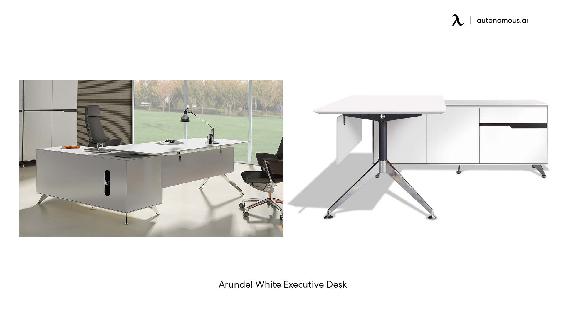 Arundel White Executive Desk