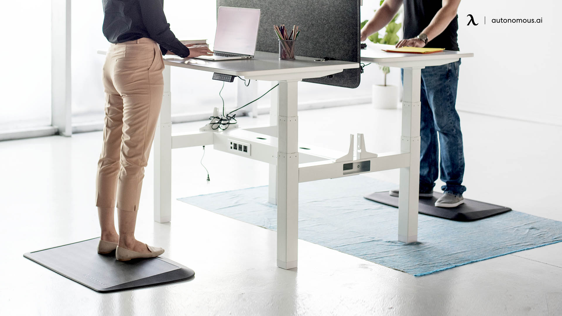 Monitor Arm and Desk Mat