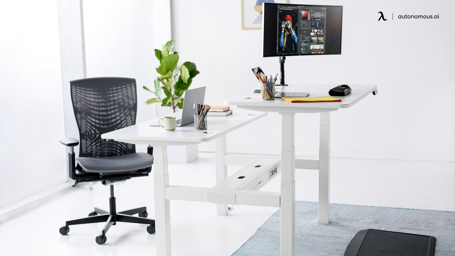 Monitor Arm and Desk Mat