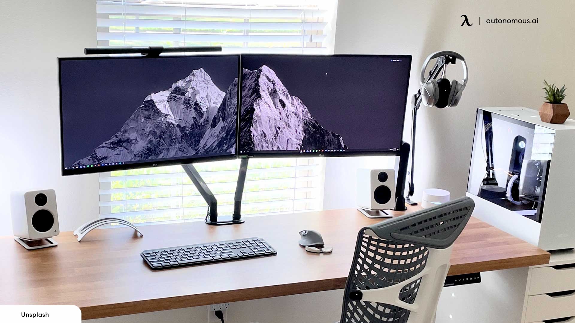 Monitor Arm in Home Office Upgrades