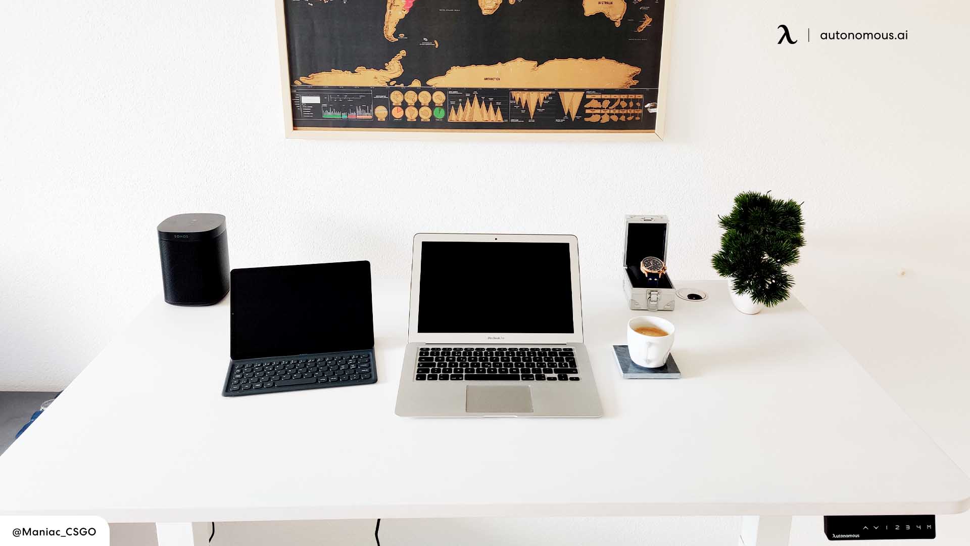 All-White Desk Setup