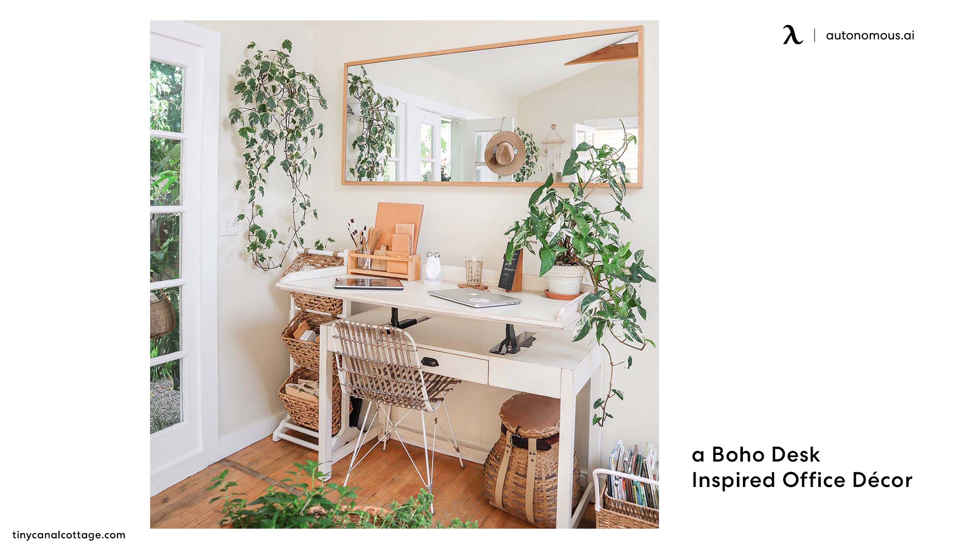 Create a Boho Desk Inspired Office Décor
