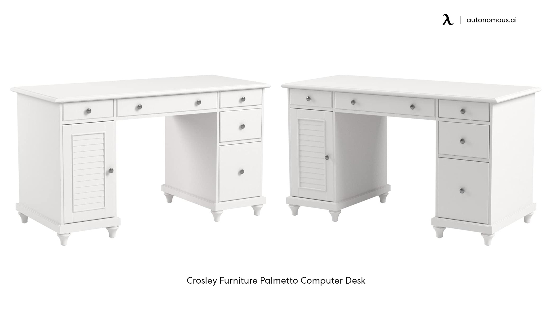 Crosley Furniture white executive desk