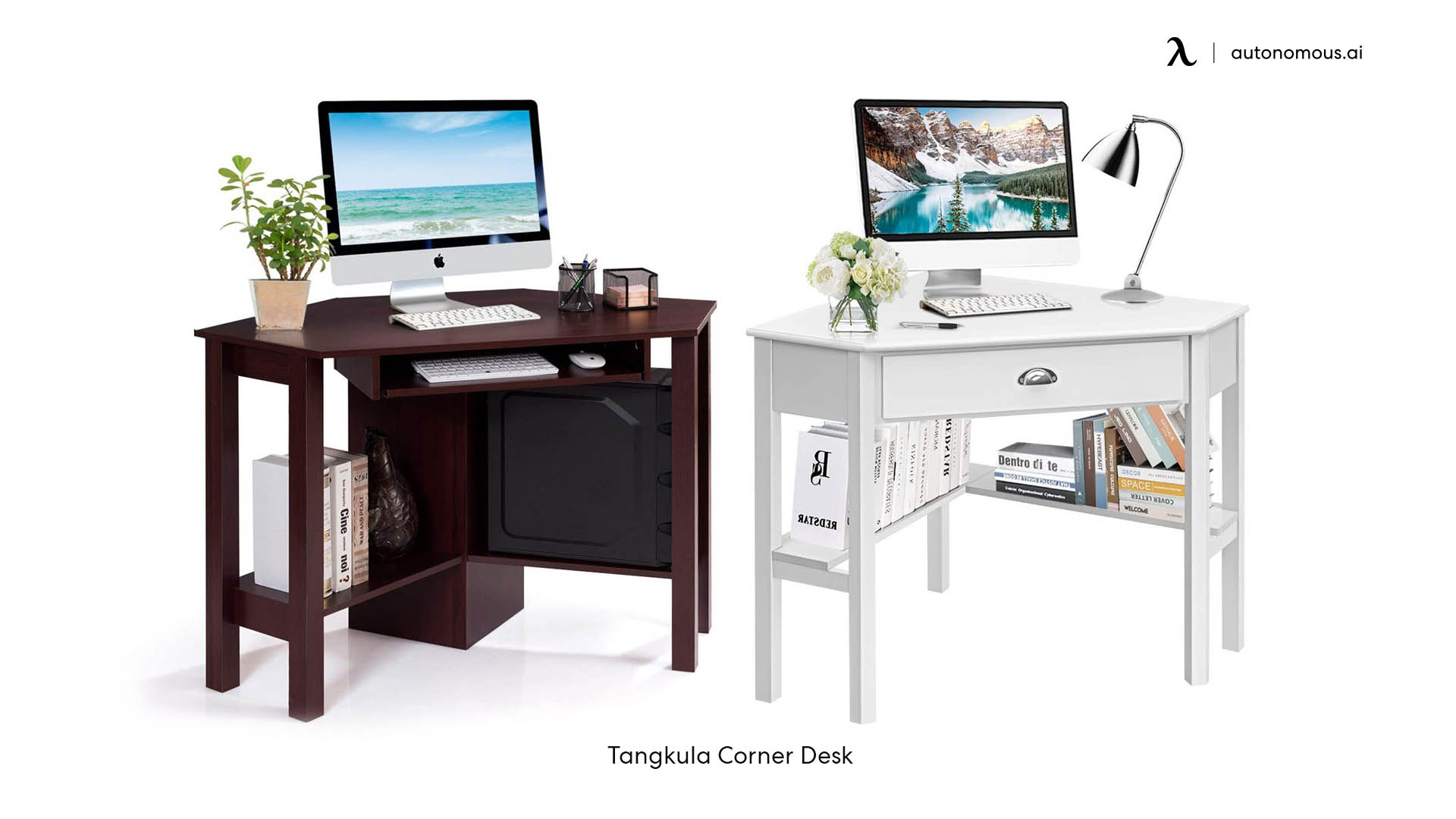 Tangkula Small corner computer desk