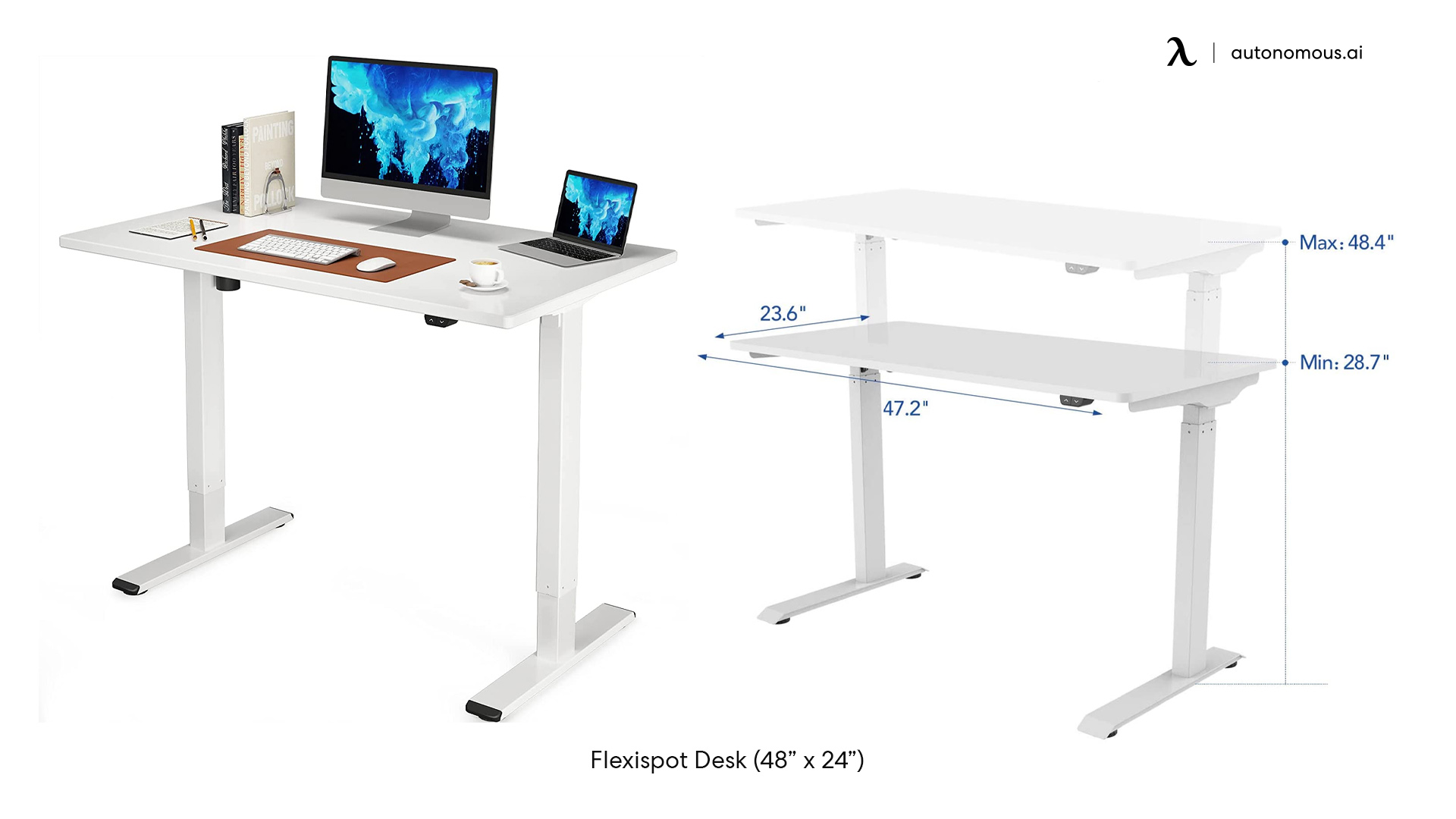 FLEXISPOT White Standing Desk