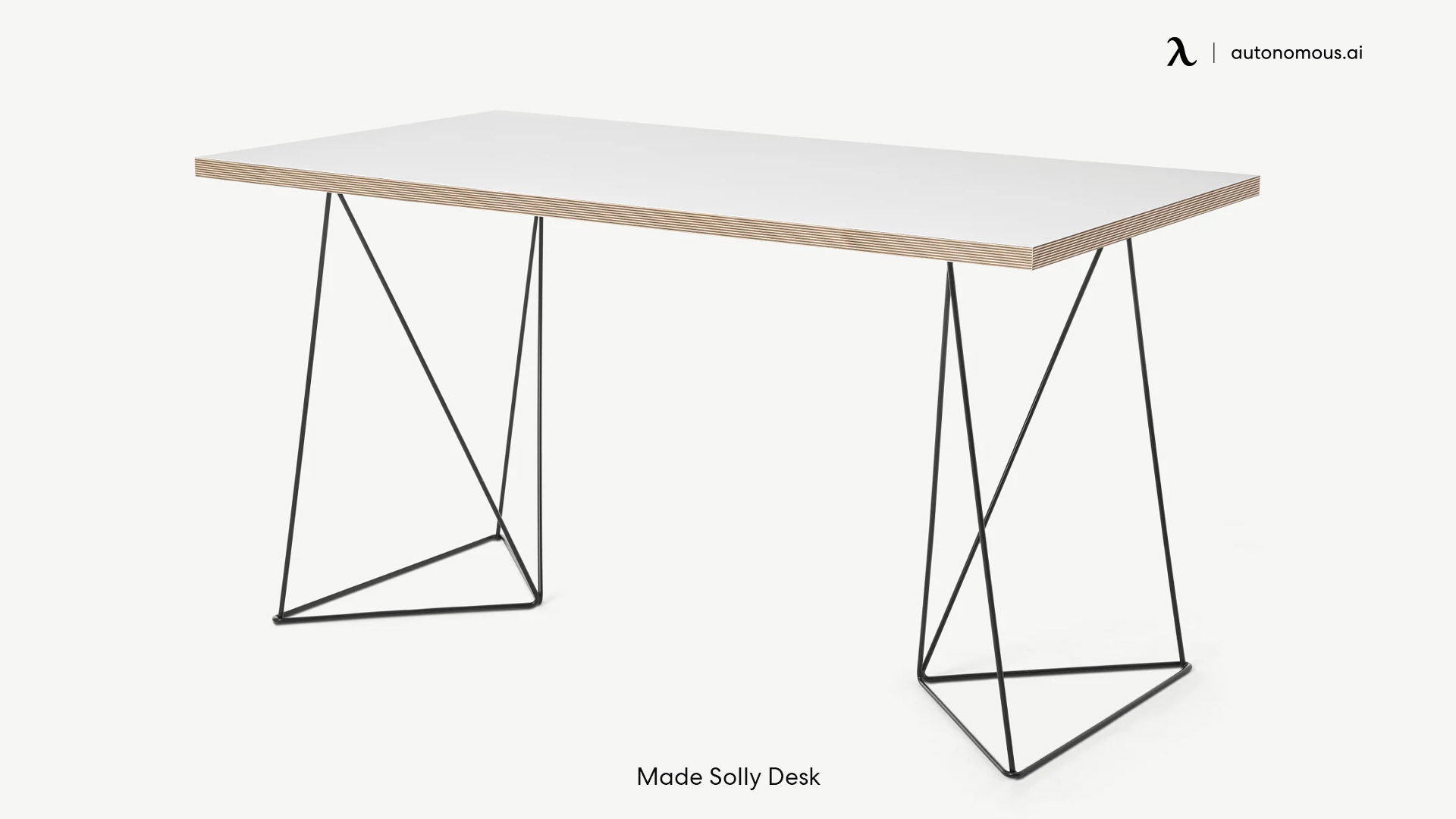 Made Solly large black office desk