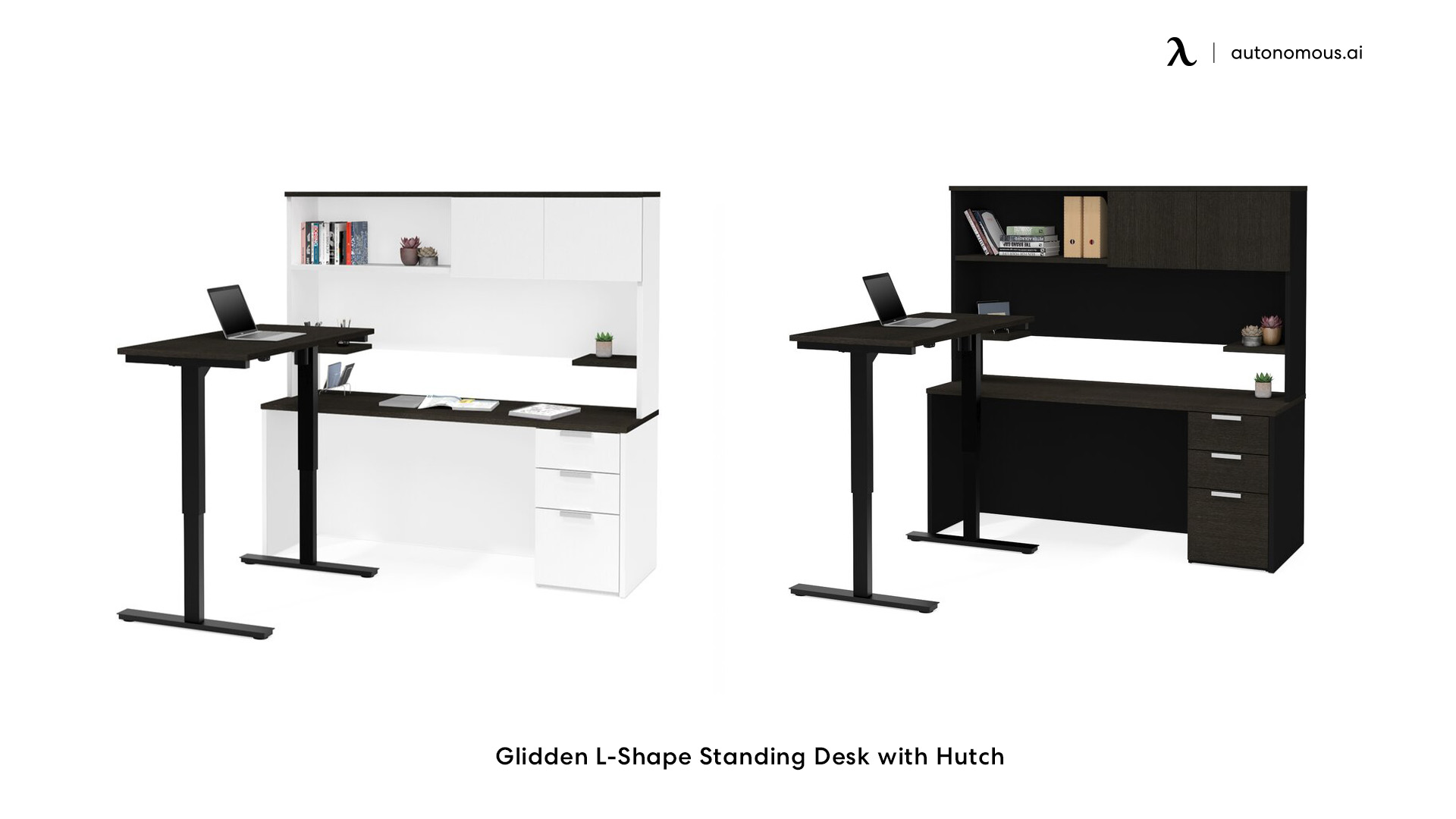 Glidden standing desk for two monitors