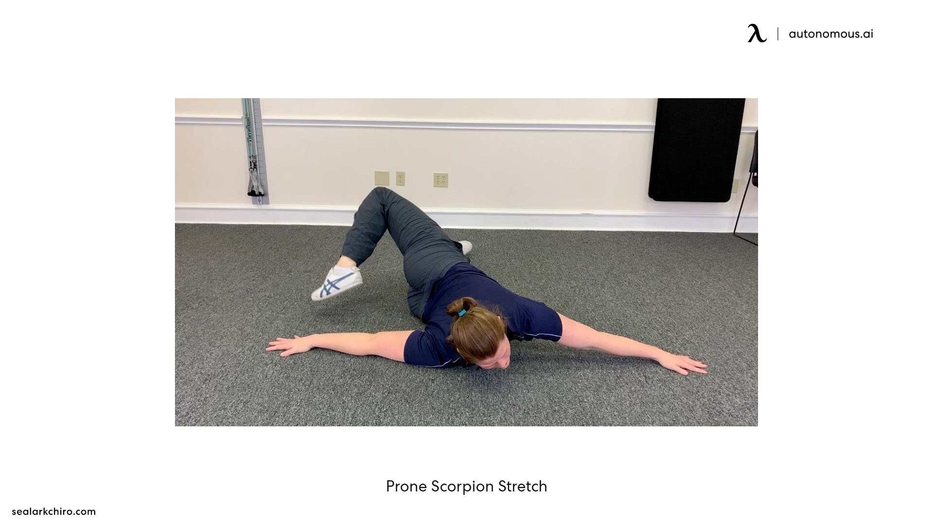 Prone Scorpion back alignment exercises