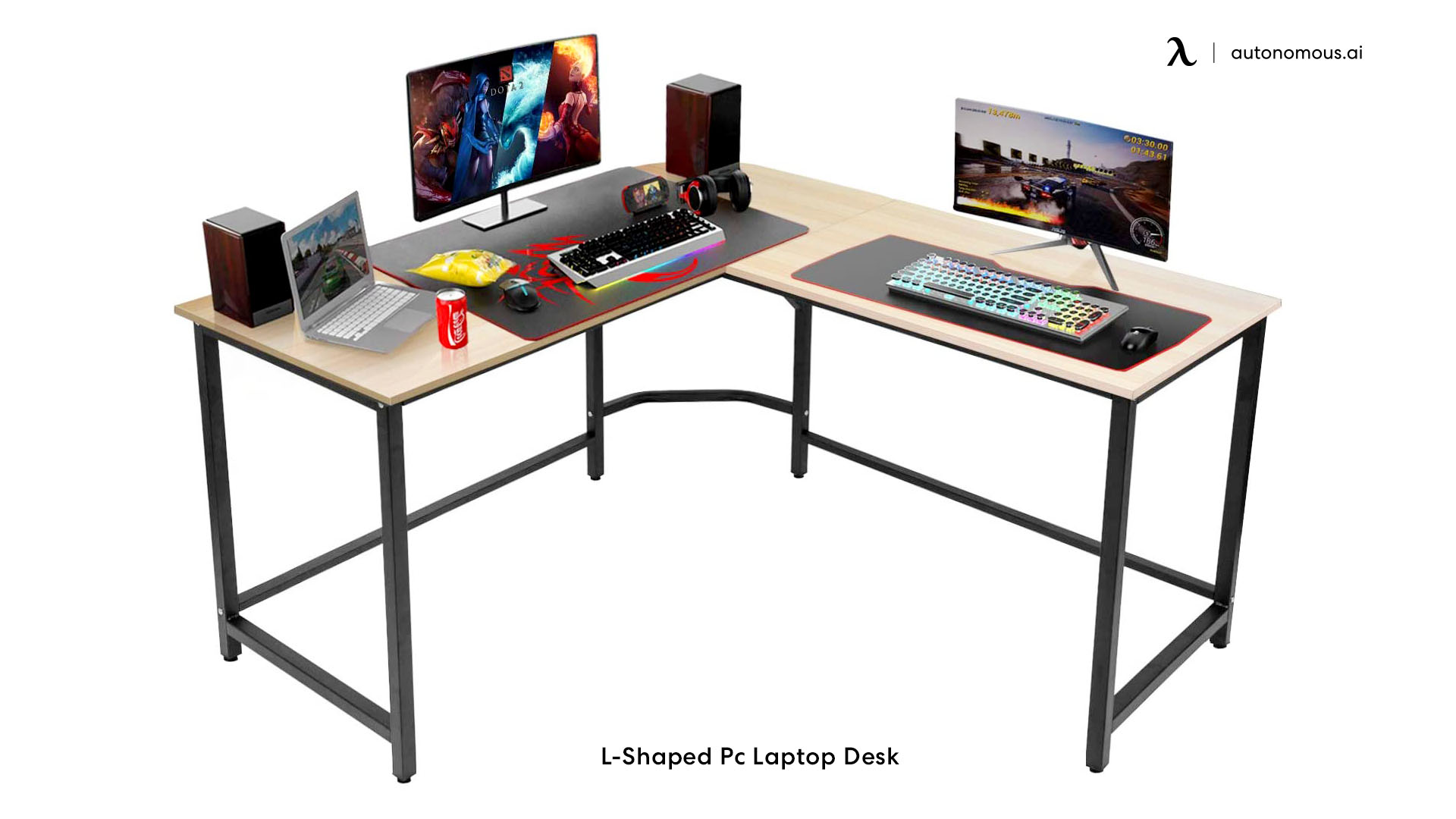 L-Shaped Pc Laptop Desk