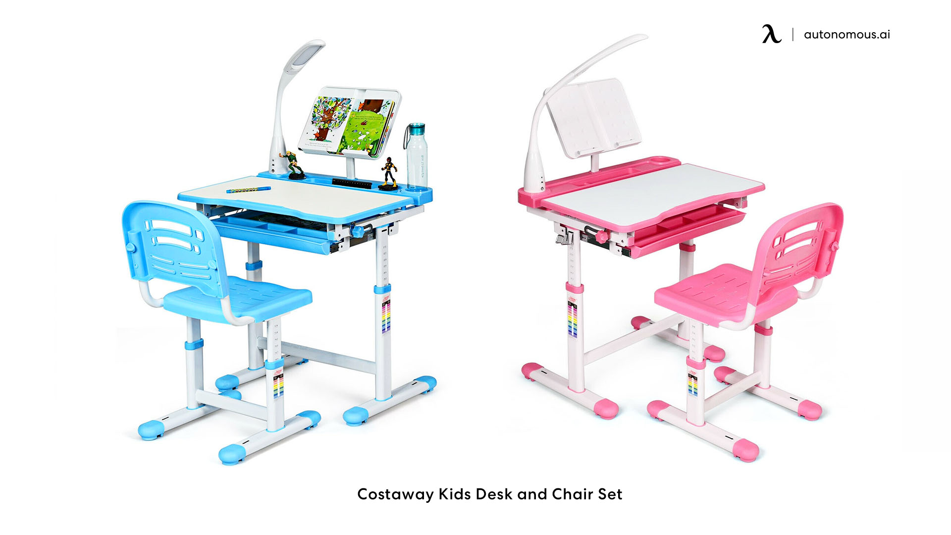 Costway Height Adjustable Kids Desk Chair Set