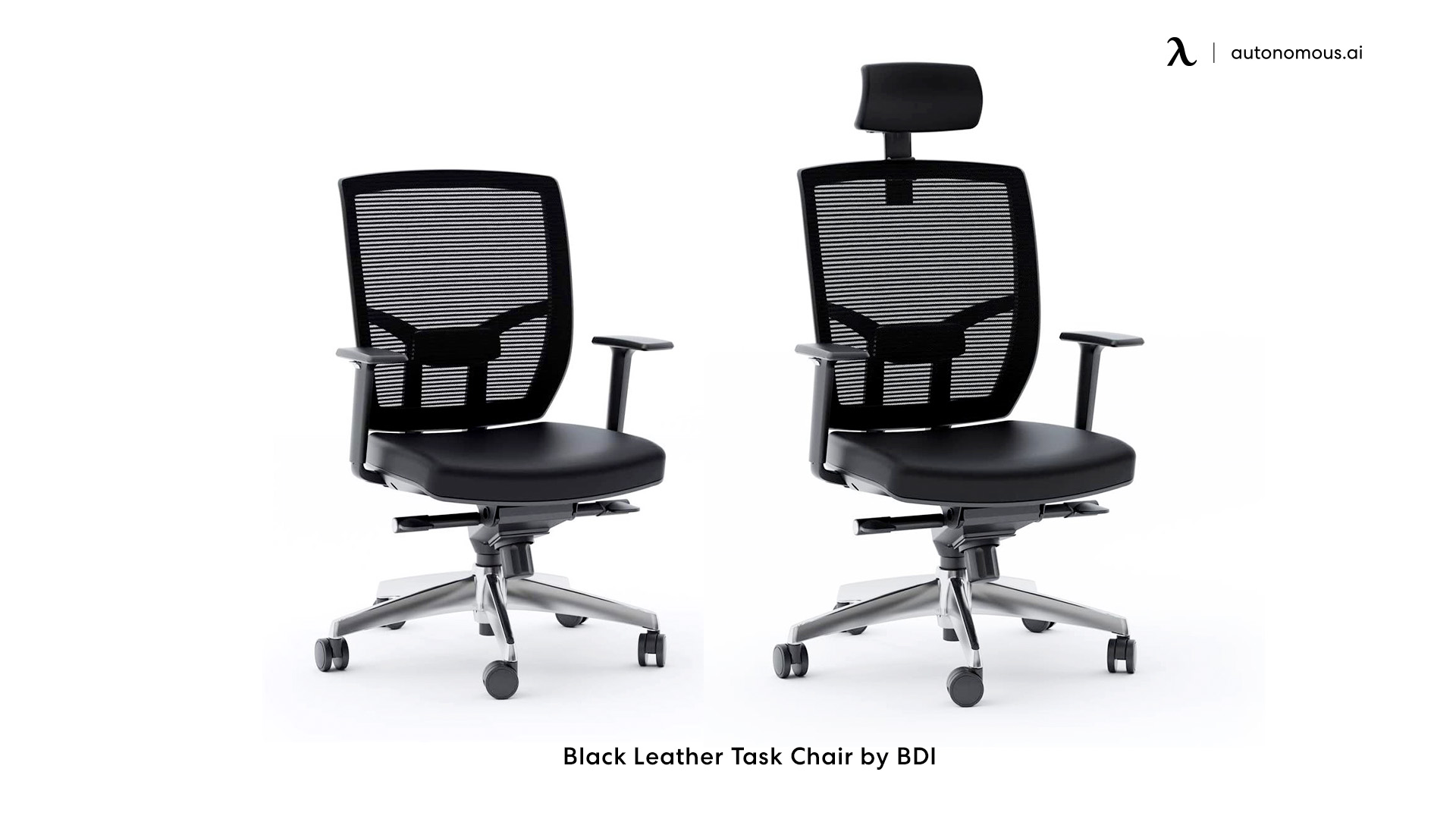 Black Leather Task Chair by BDI