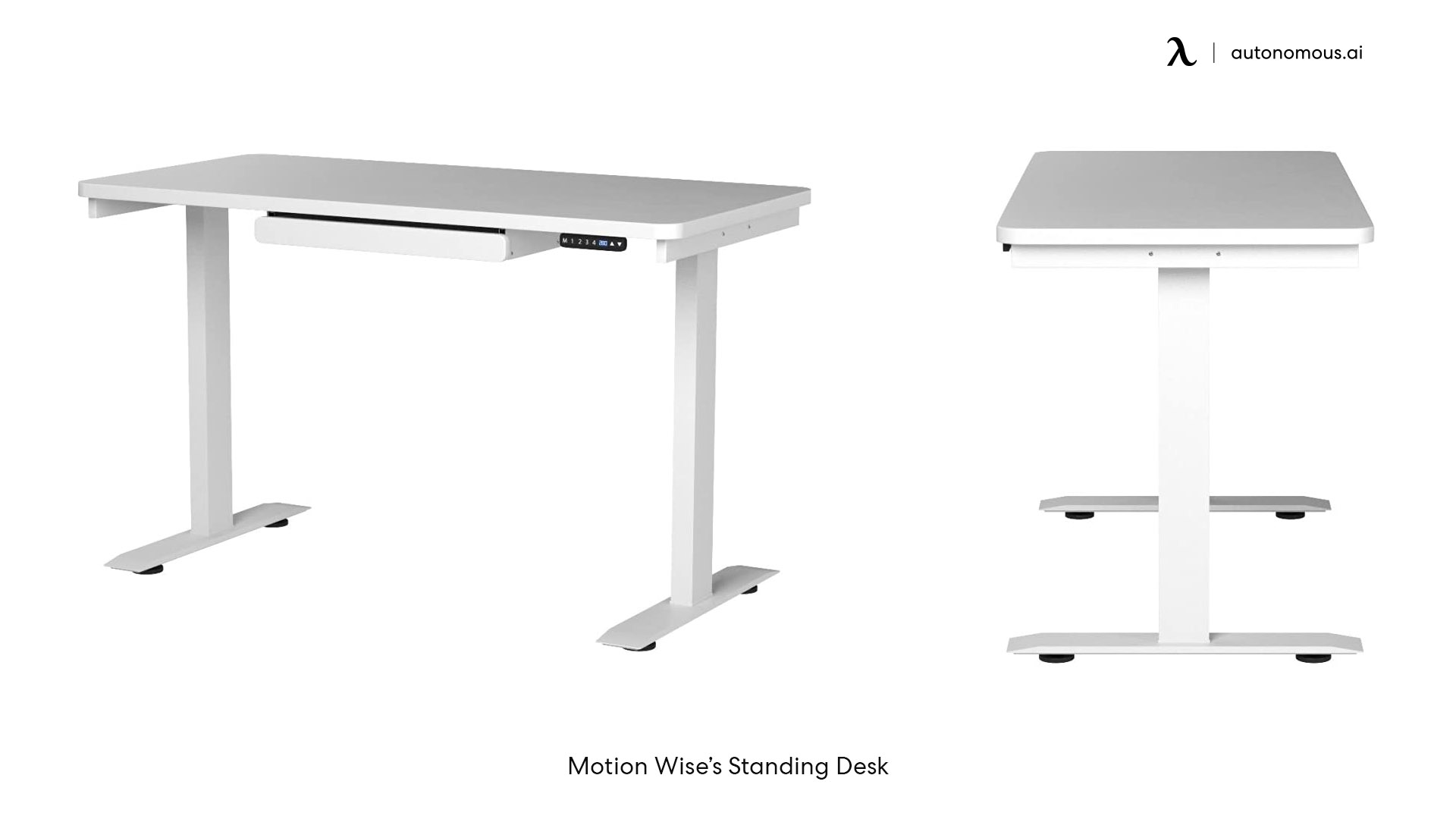 Motion Wise long white desk