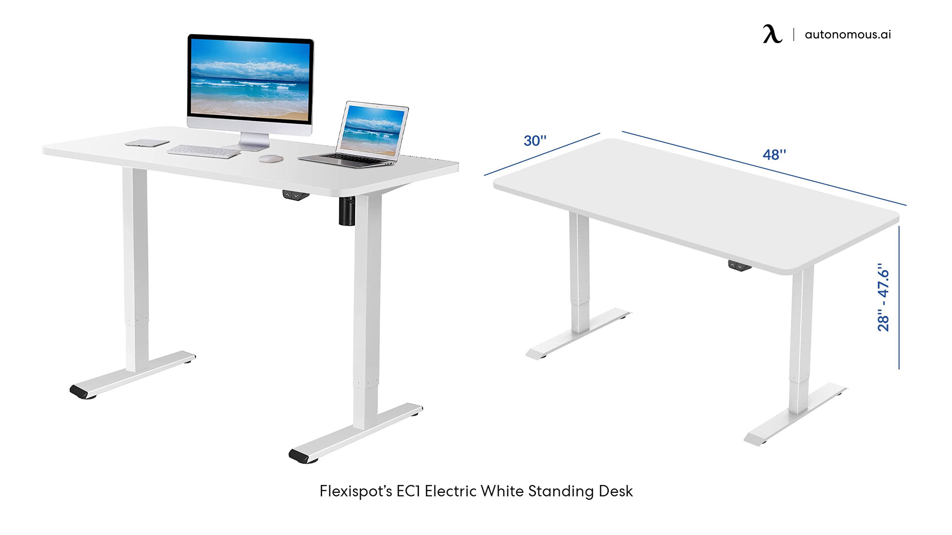 Flexispot long white desk