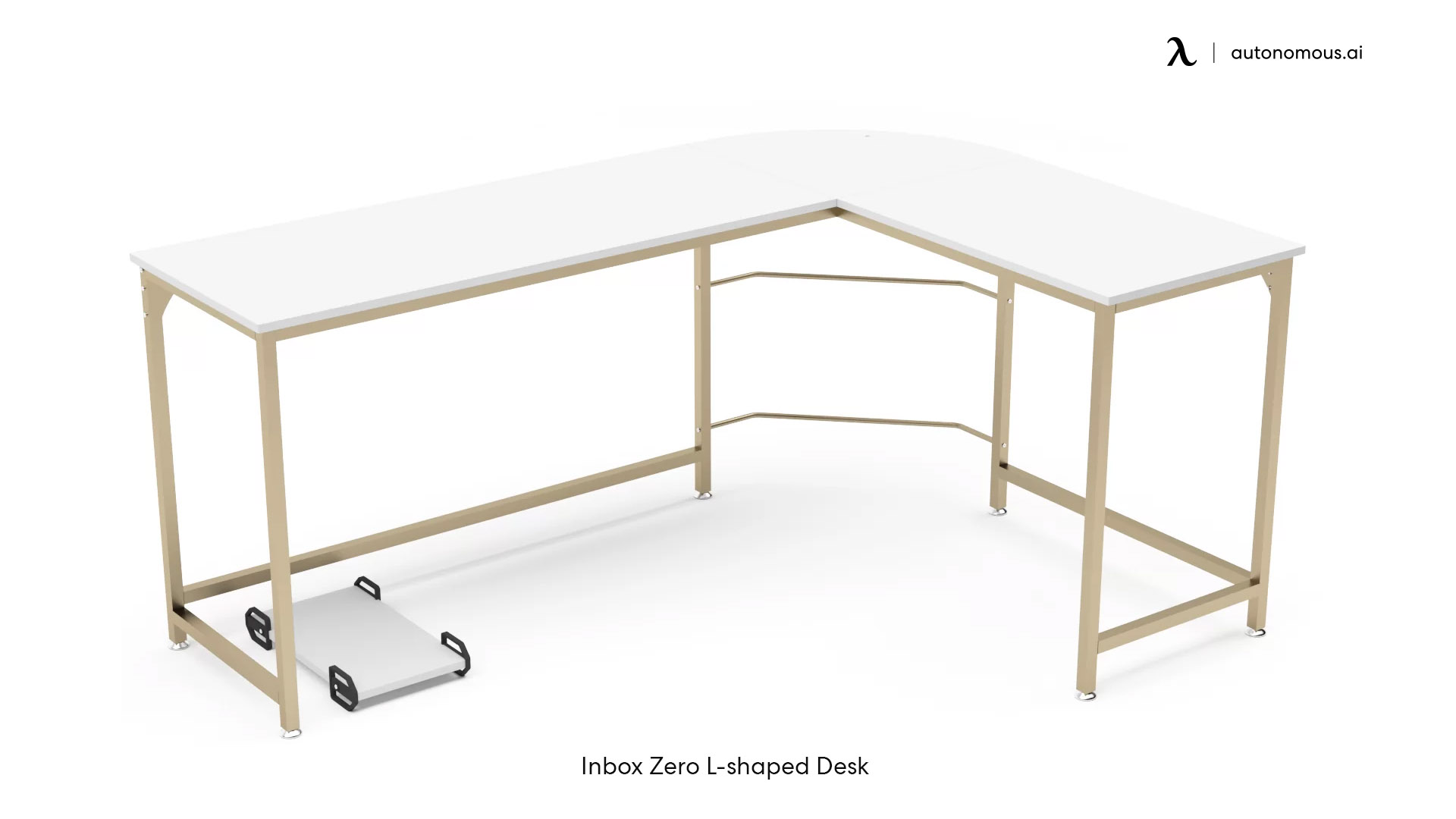 Inbox Zero long white desk