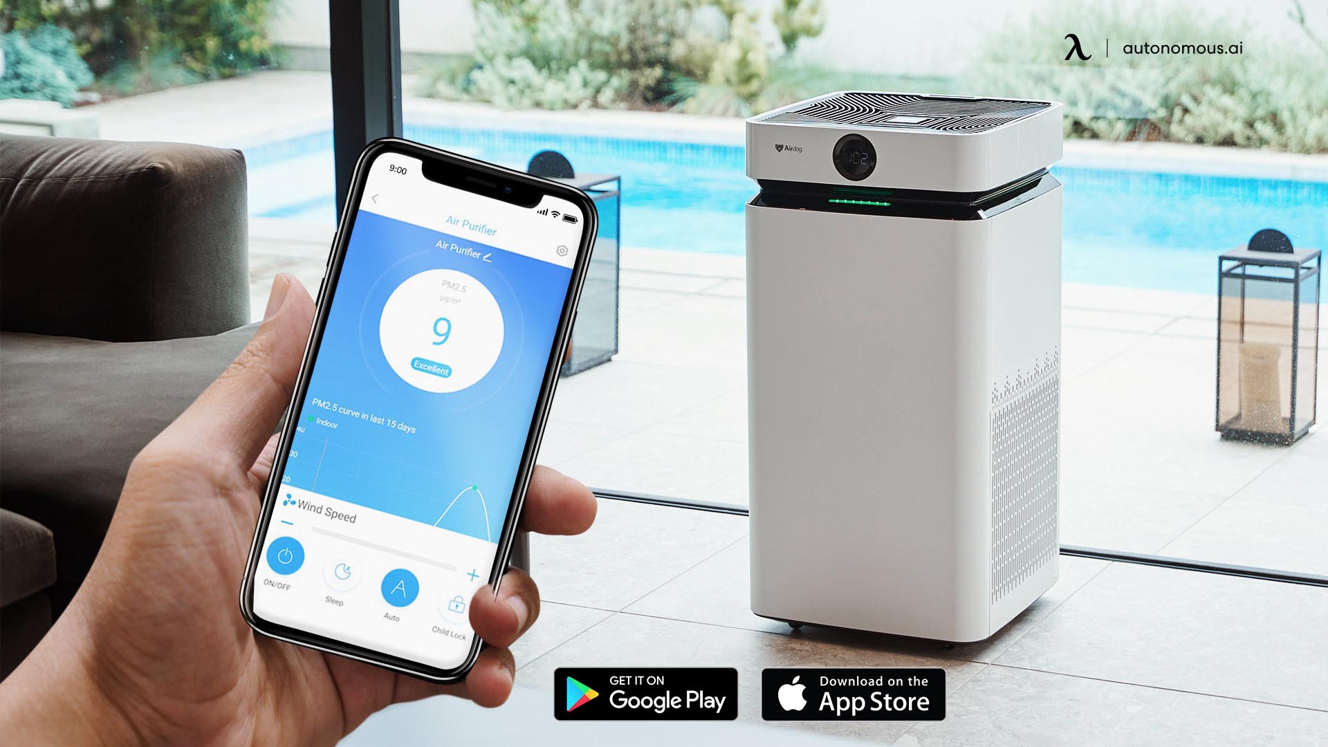 Size and Design of Airdog X8 Air Purifier