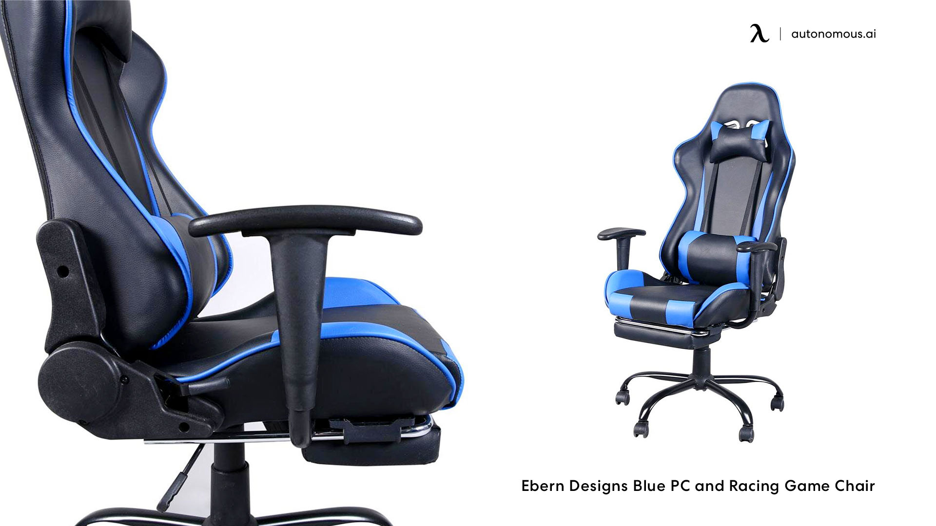 Ebern Designs blue office chair