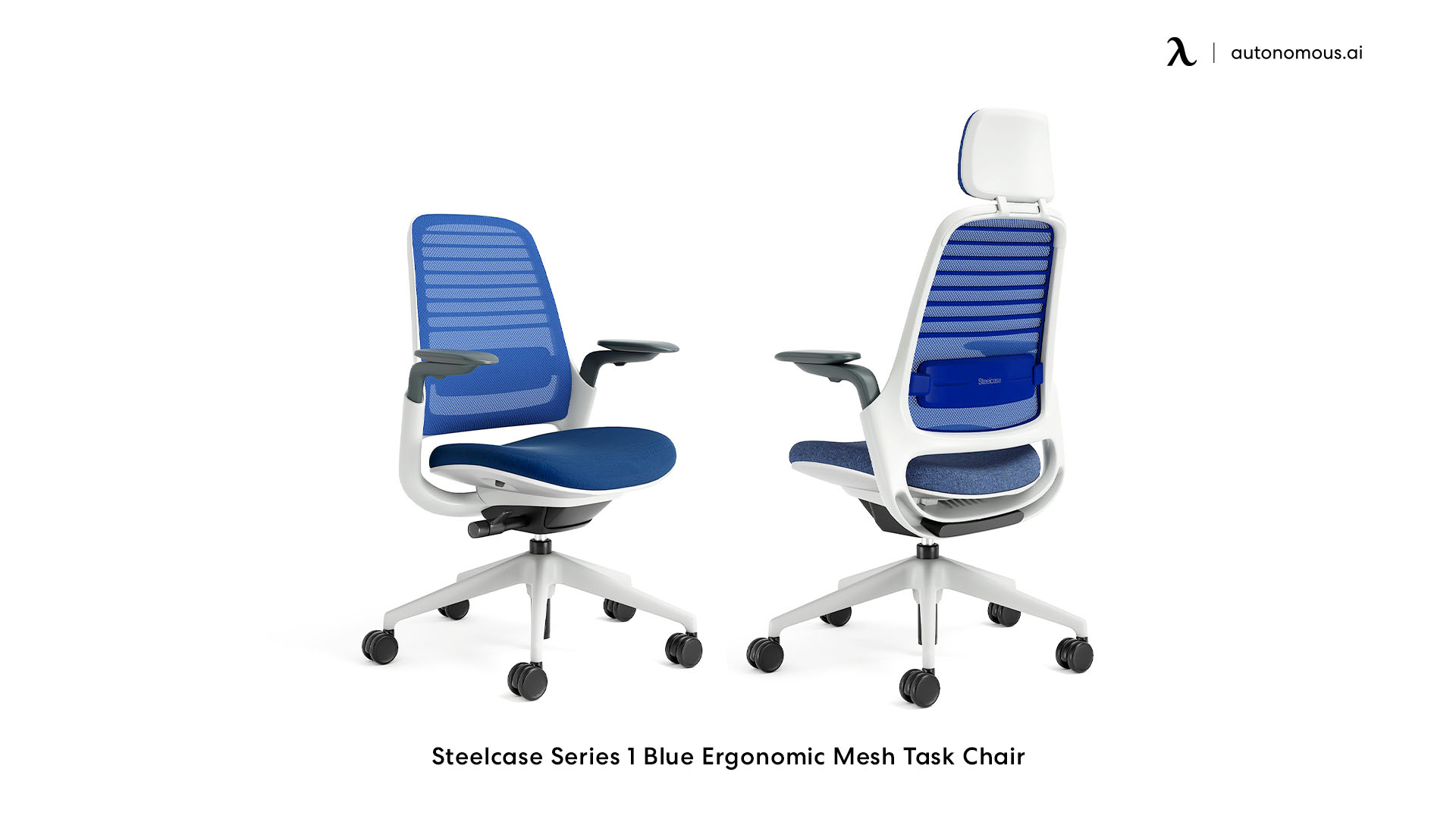 Steelcase Series 1 Blue Ergonomic Mesh Task Chair