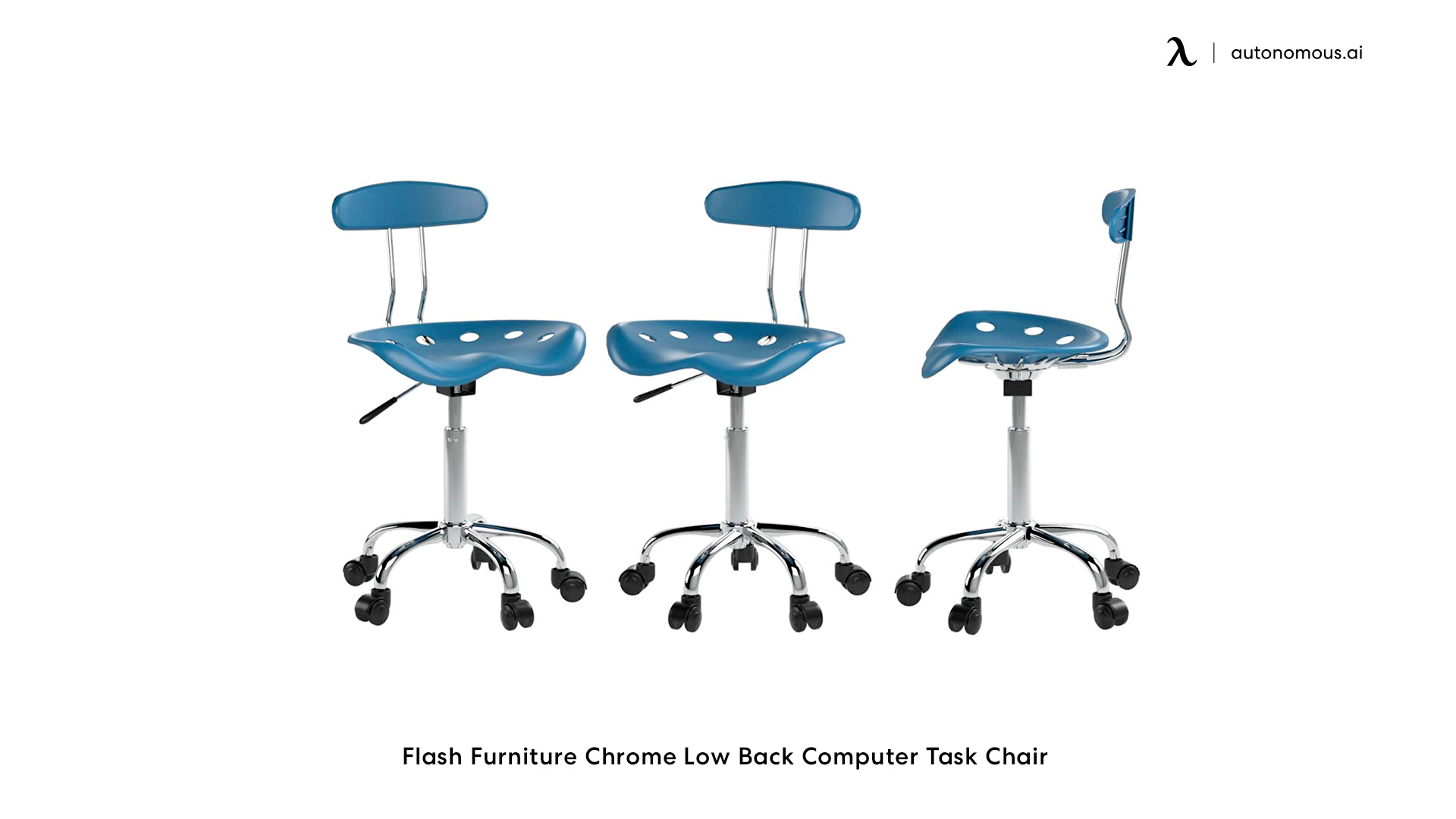 Flash Furniture Chrome blue office chair