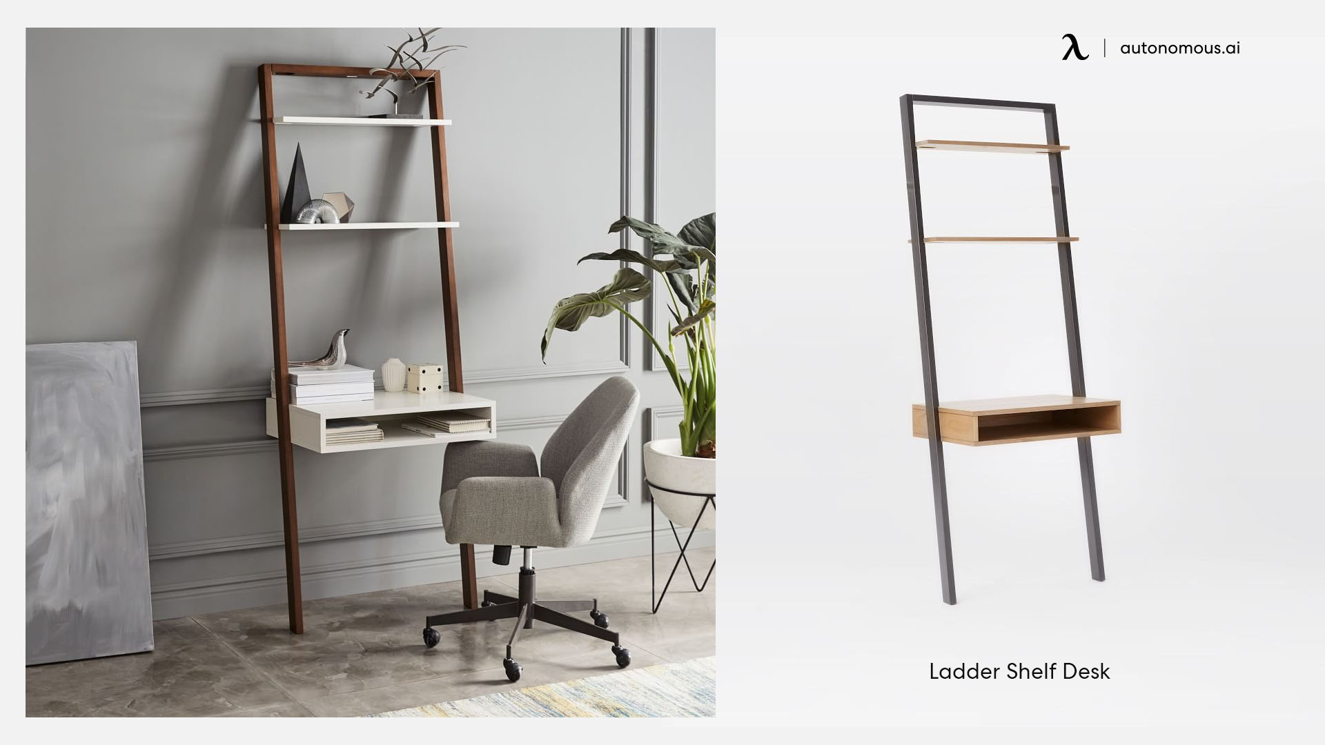 Ladder Shelf medium size desk
