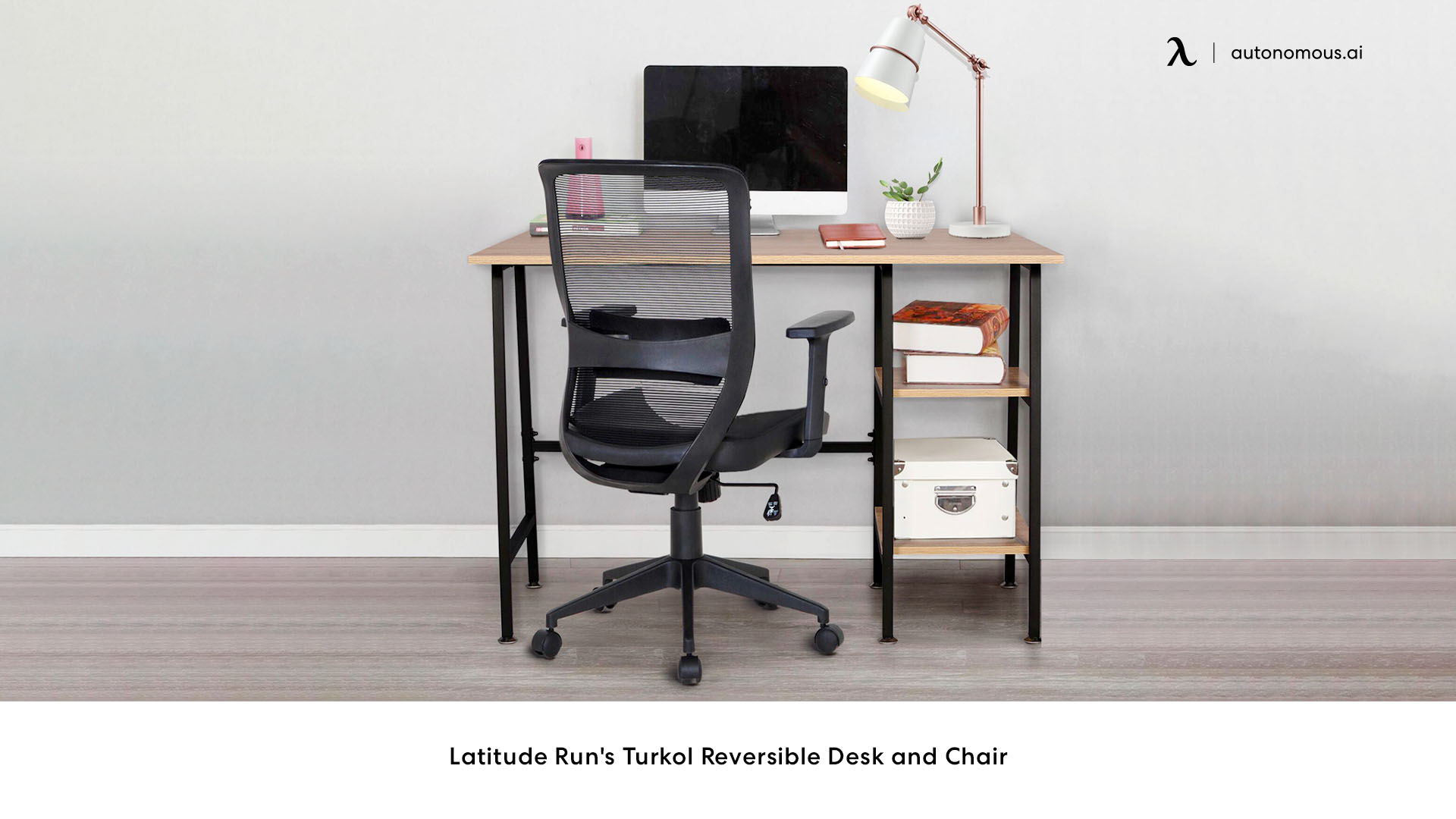 Latitude Run office chair and desk combo