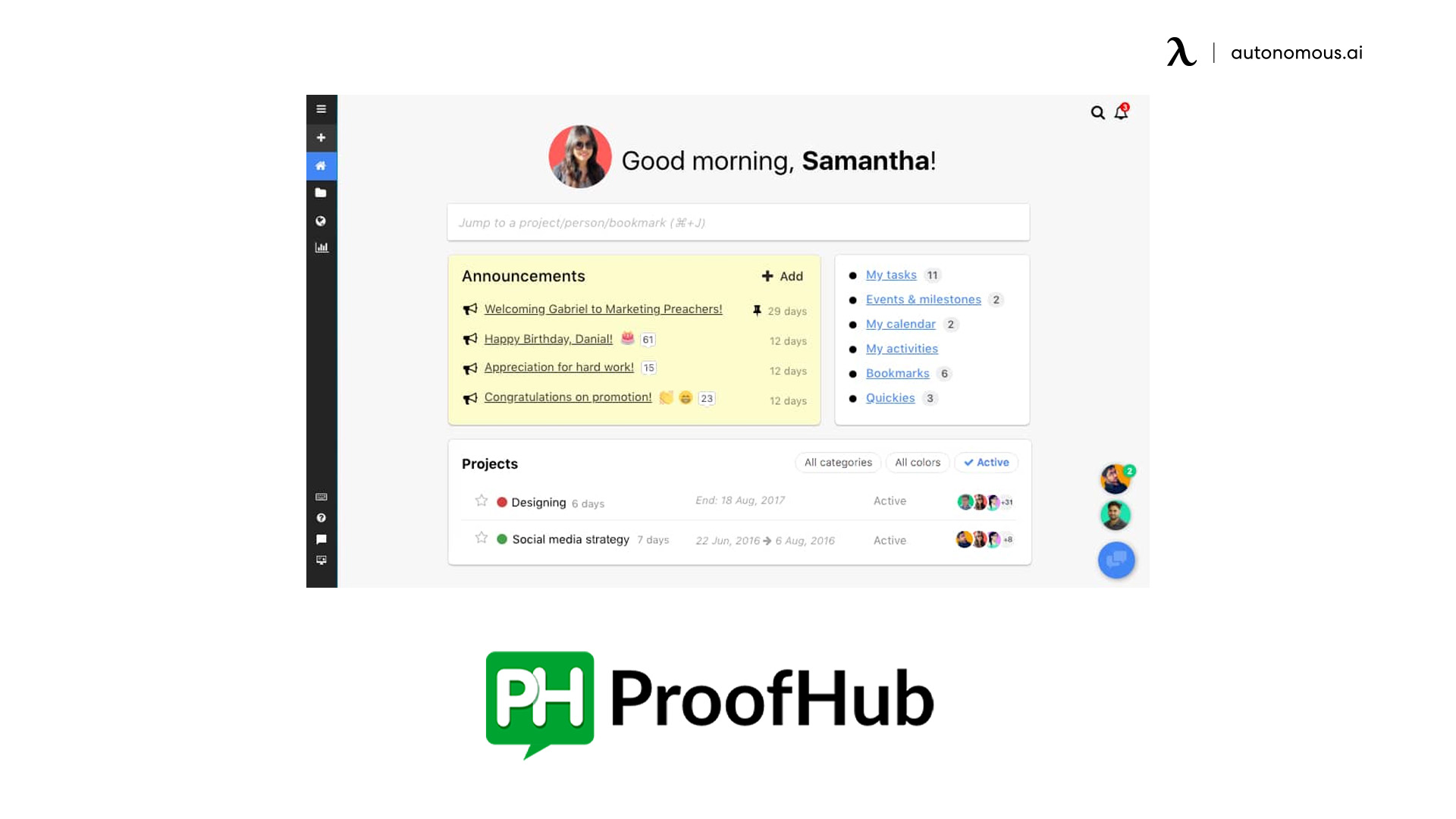 ProofHub business management tool