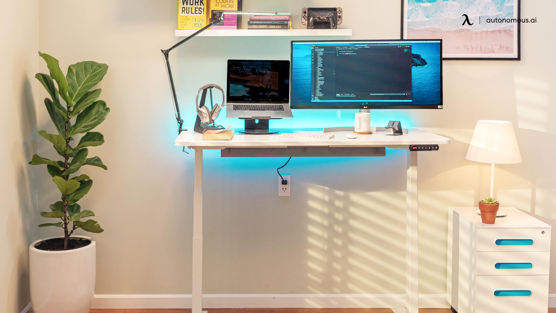 A Work Desk in home office in apartment